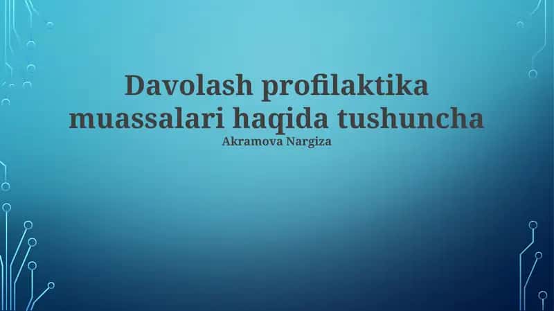 Profilaktika muassasalari: turlari va xususiyatlari 1