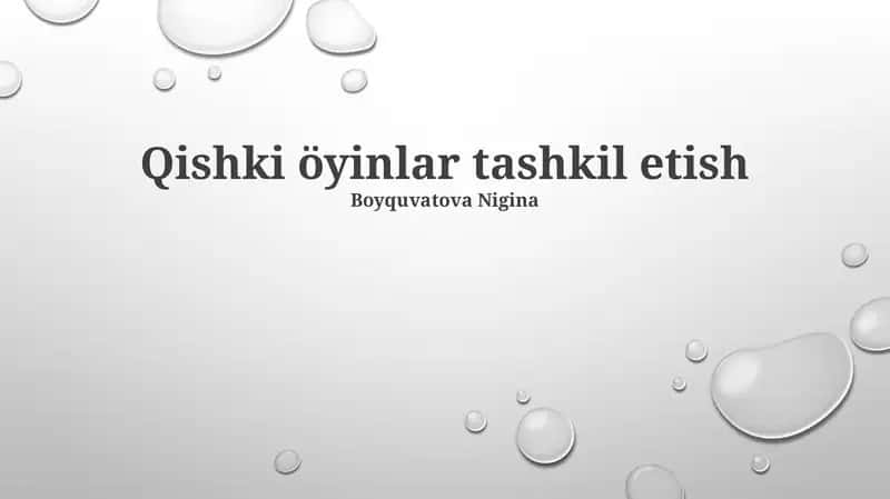 Qishki öyinlar tashkil etish 1