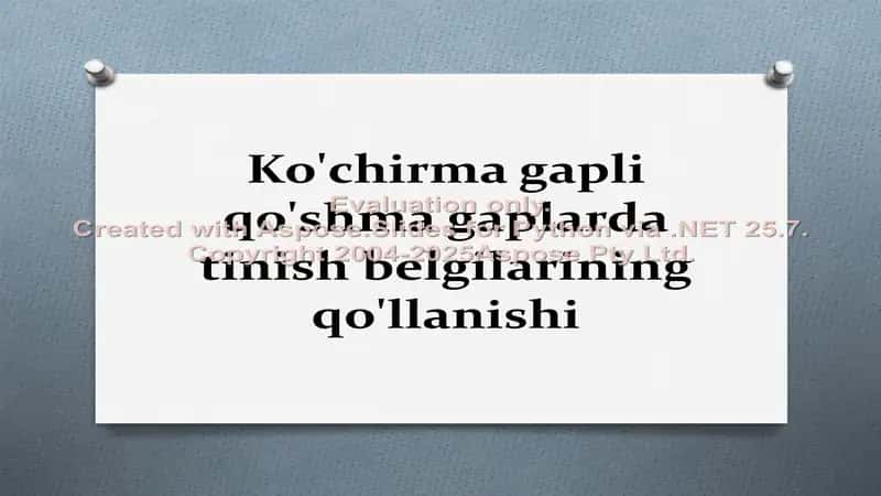 Ko'chirma gapli qo'shma gaplarda tinish belgilarining qo'llanishi 1