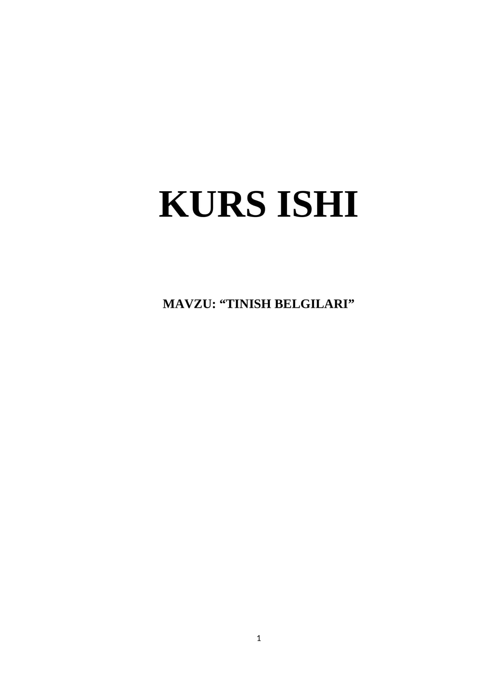 "TINISH BELGILARI" 1