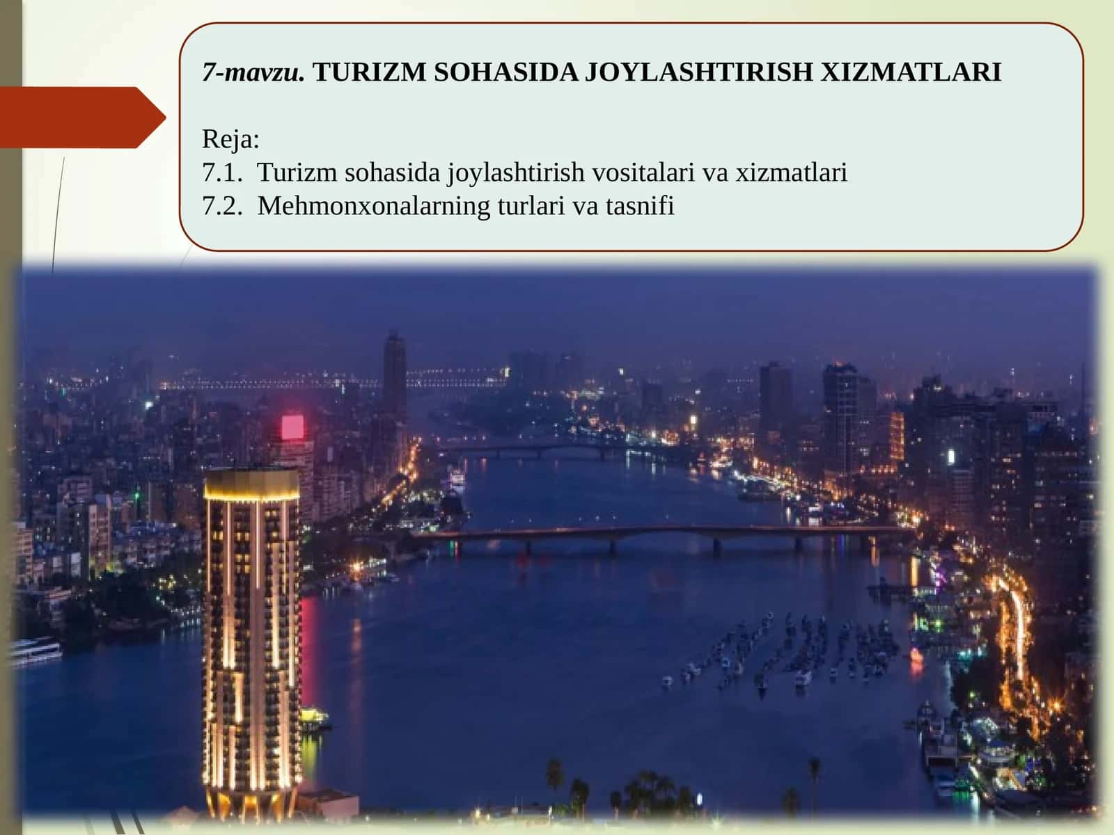 TURIZM SOHASIDA JOYLASHTIRISHXIZMATLARI 1