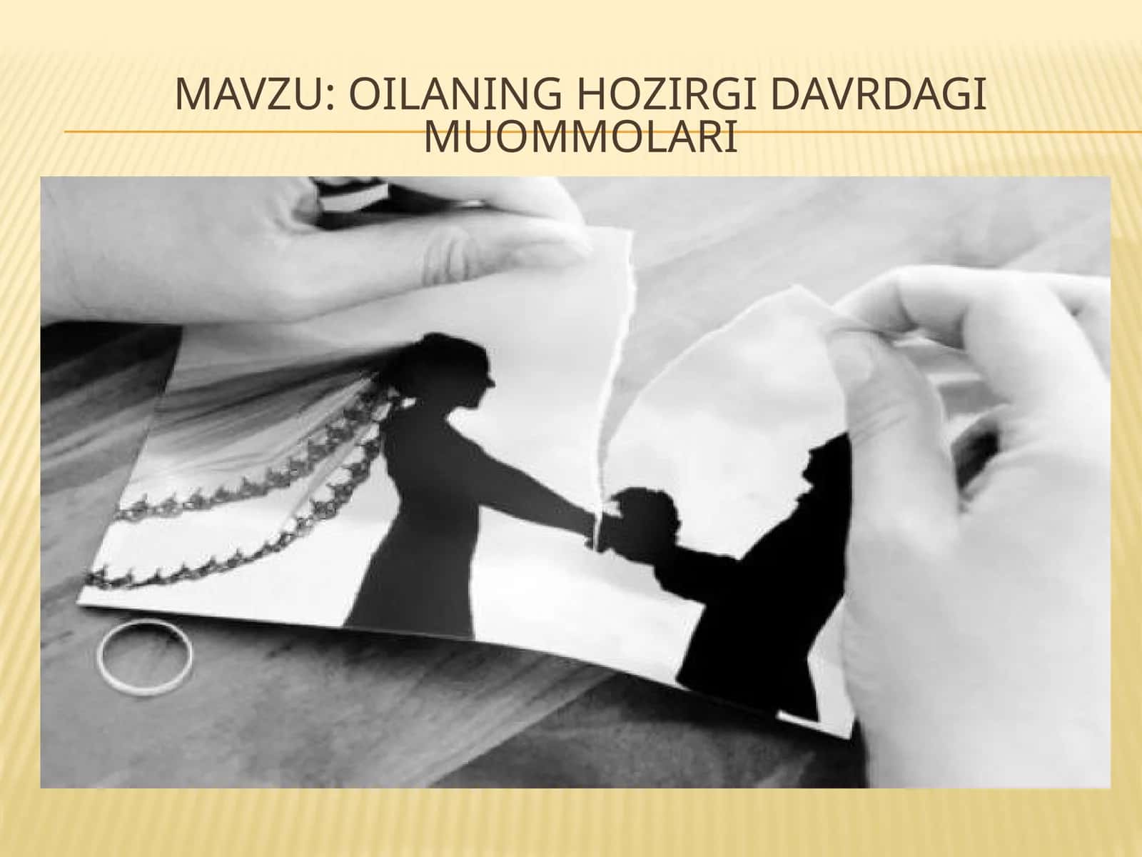 Oilaning hozirgi davrdagi muommolari 1