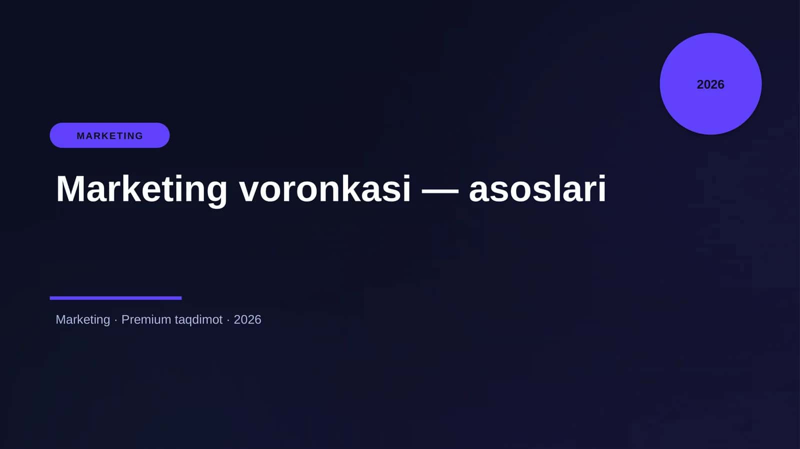 Marketing voronkasi — asoslari 1