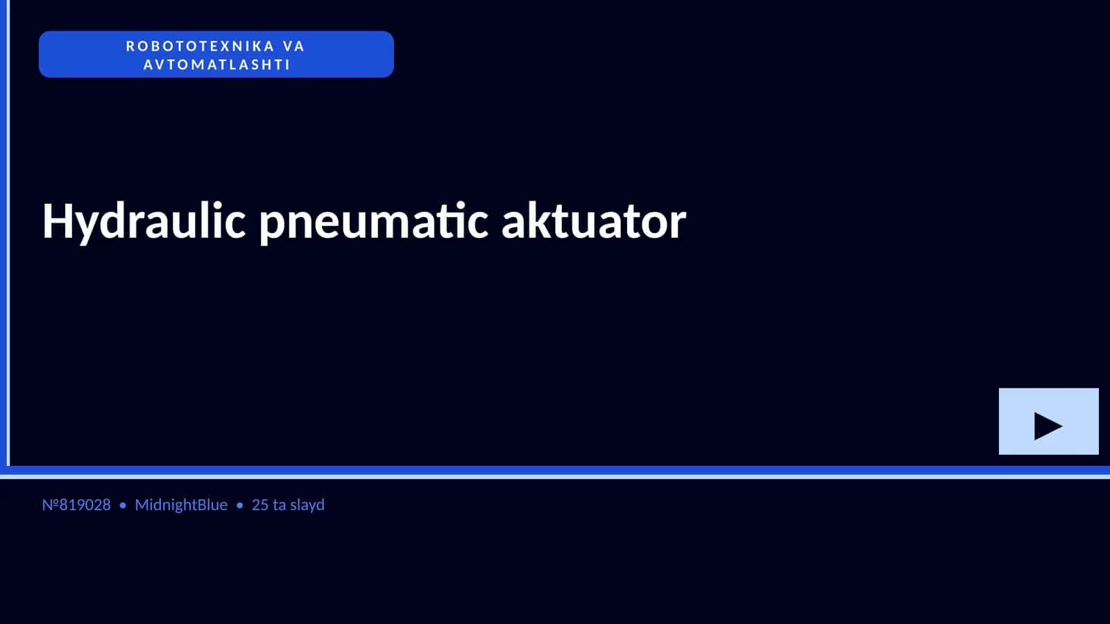 ROBOTOTEXNIKA VA AVTOMATLASHTI 1