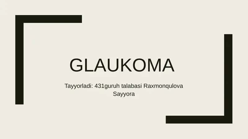 Glaukoma 1