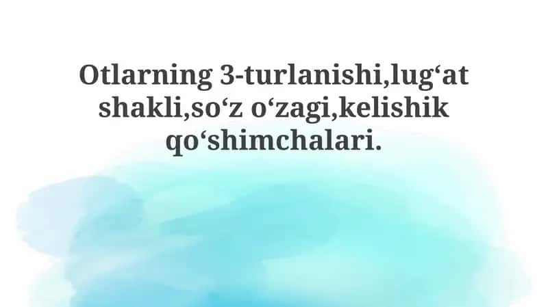 Otlarning 3-turlanishi 1