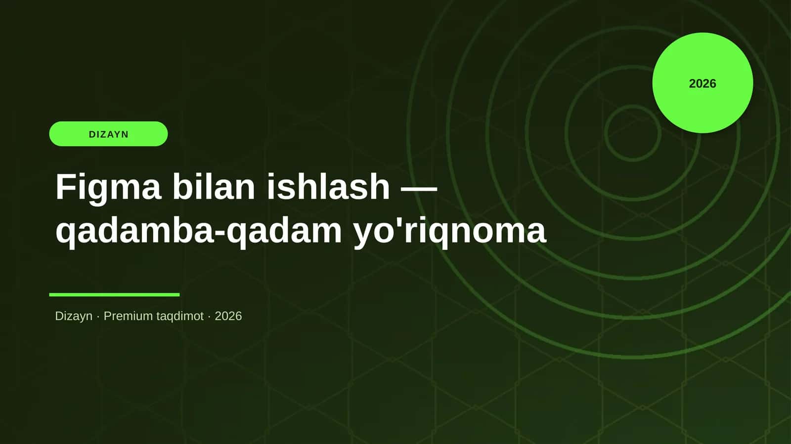 Figma bilan ishlash — qadamba-qadam yo'riqnoma 1