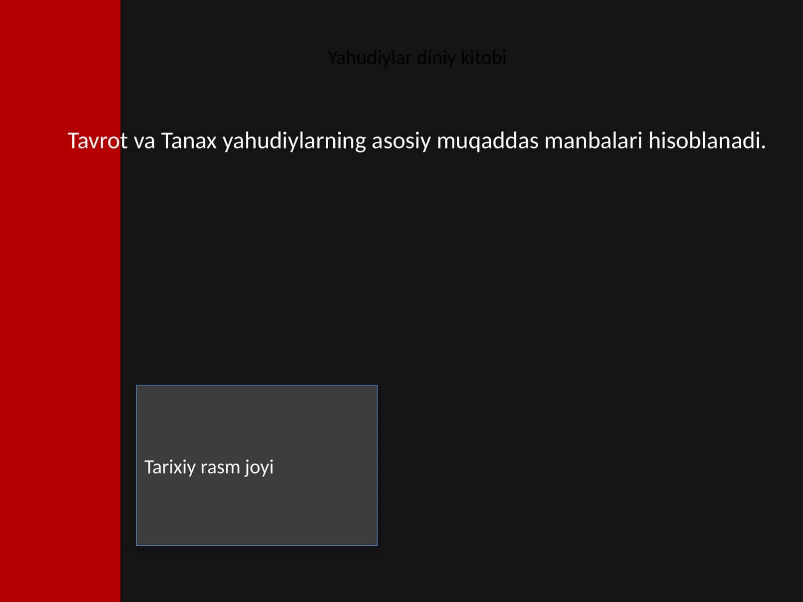 Yahudiylar diniy kitobi 1