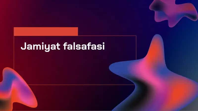 Jamiyat falsafasi 1