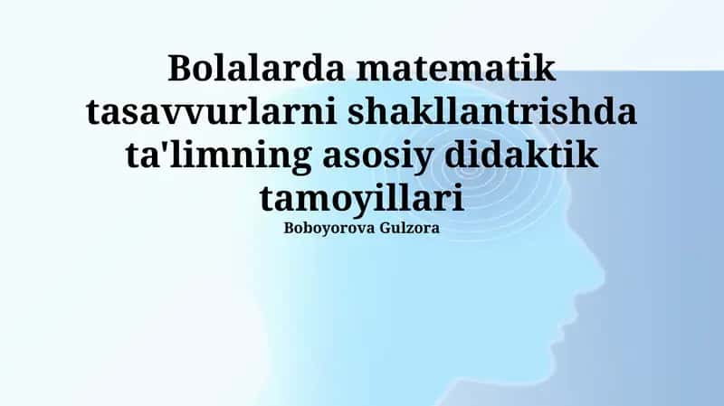 Zamonaviy texnologiyalar va matematik ta'lim 1