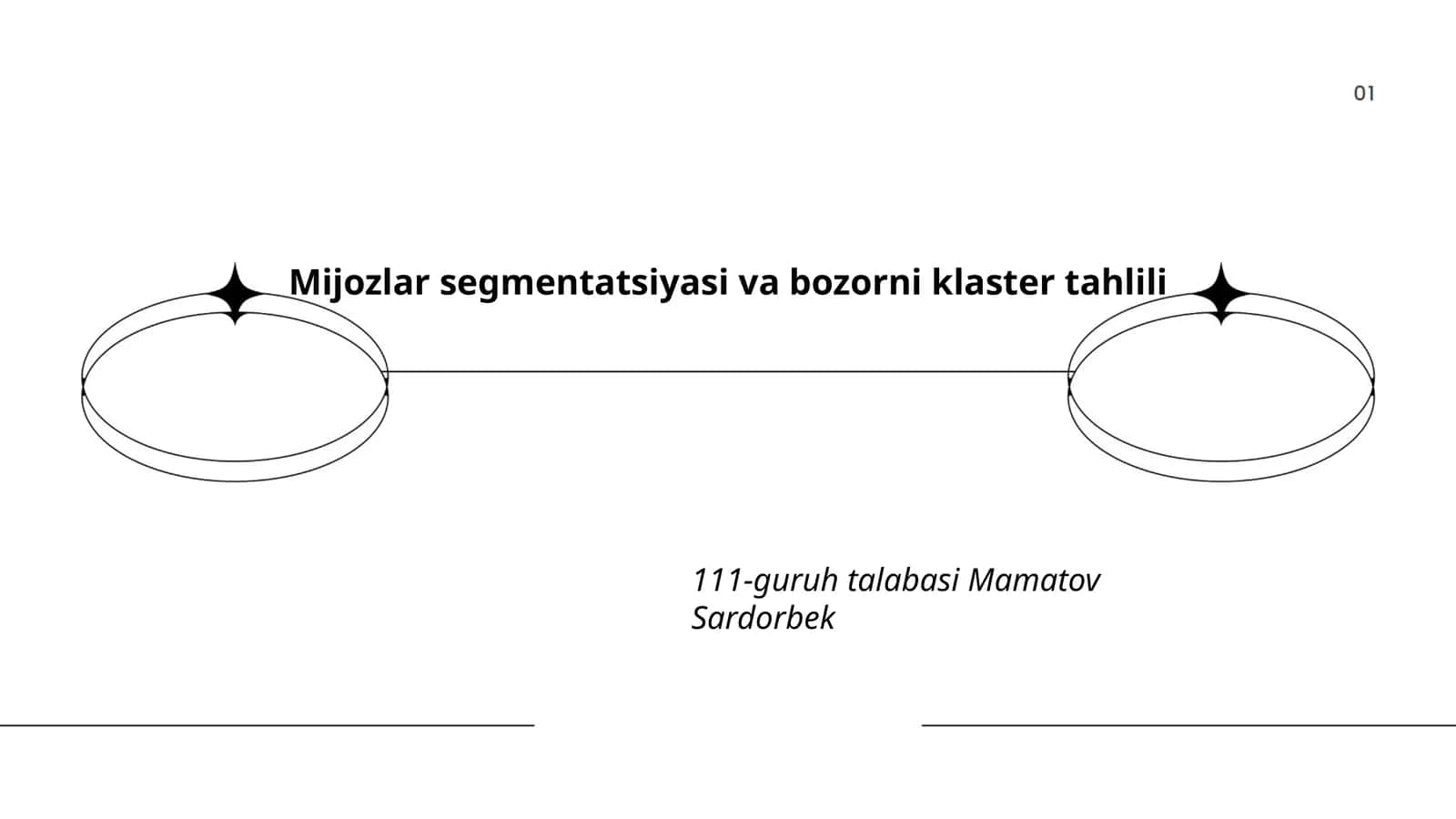 Mijozlar segmentatsiyasi va bozorni klaster tahlili 1