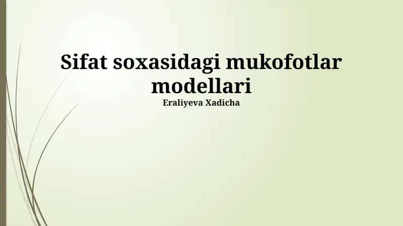 Sifat soxasidagi mukofotlar modellari 1