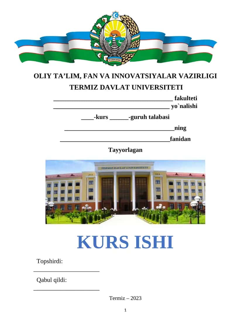 O`QUVCHILARGA YO`G`OCHLARNING TUZILISHI VA TURLARI MAZUSINI O`QITISH METODIKASI 1