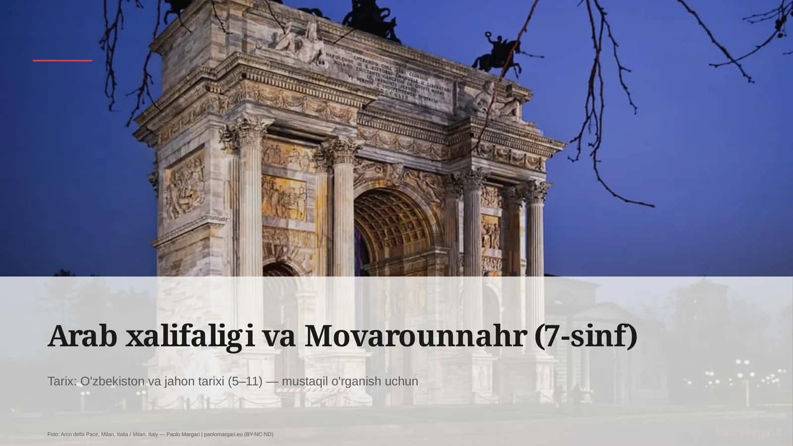 Arab xalifaligi va Movarounnahr (7-sinf) 1