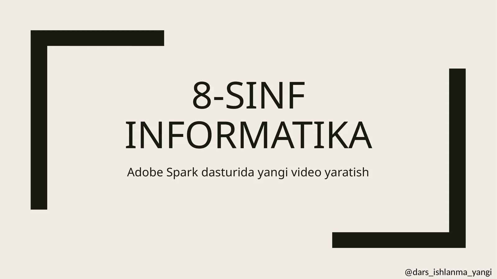 Adobe Spark dasturi 1