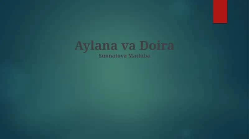Aylana va Doira 1