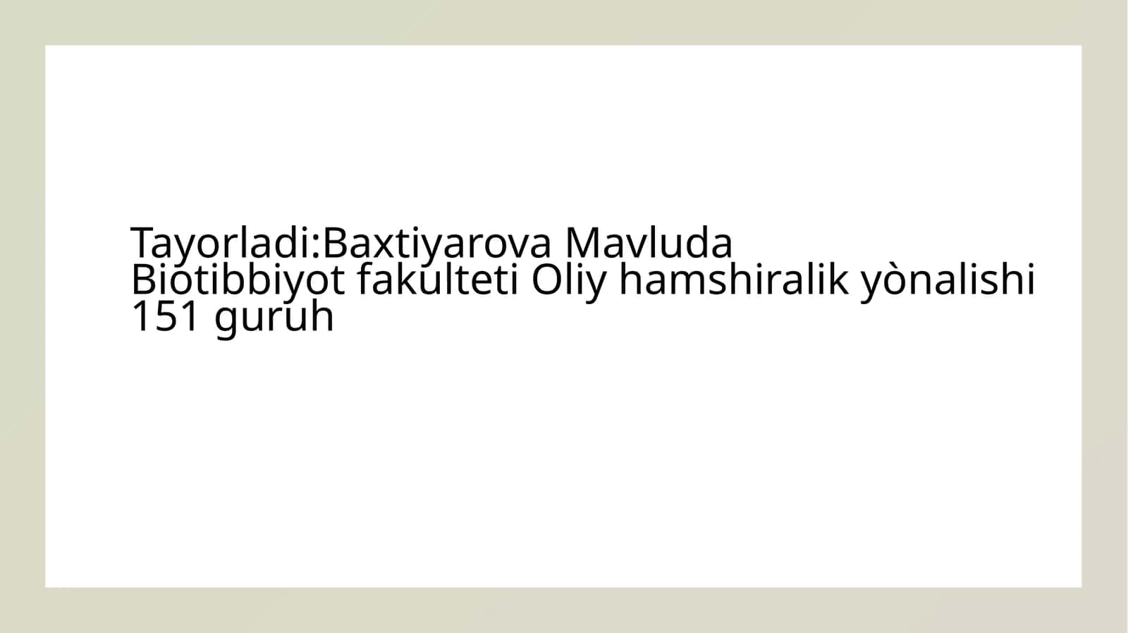 Akusher genekologik bo'limlar sanitariya bakteriologik tekshiruvi va hujjatlariga muvofiq hifz usullarini baholash 1