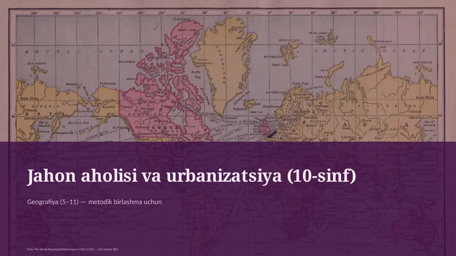 Jahon aholisi va urbanizatsiya (10-sinf) 1