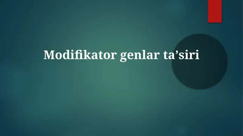 Modifikatorgenlartaʼsiri 1