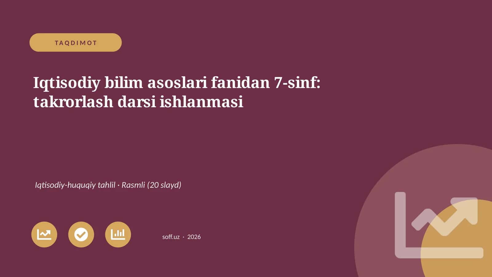 Iqtisodiy bilim asoslari fanidan 7-sinf: takrorlash darsi ishlanmasi 1
