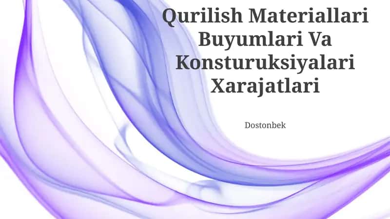 Qurilish Materiallari Buyumlari Va Konsturuksiyalari Xarajatlari 1