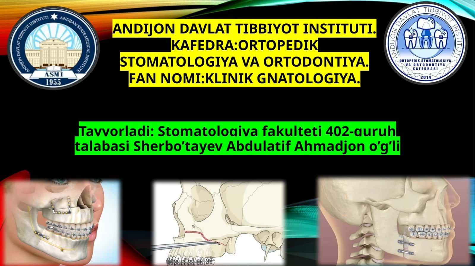 Ortognatik jarrohlik asoslari 1