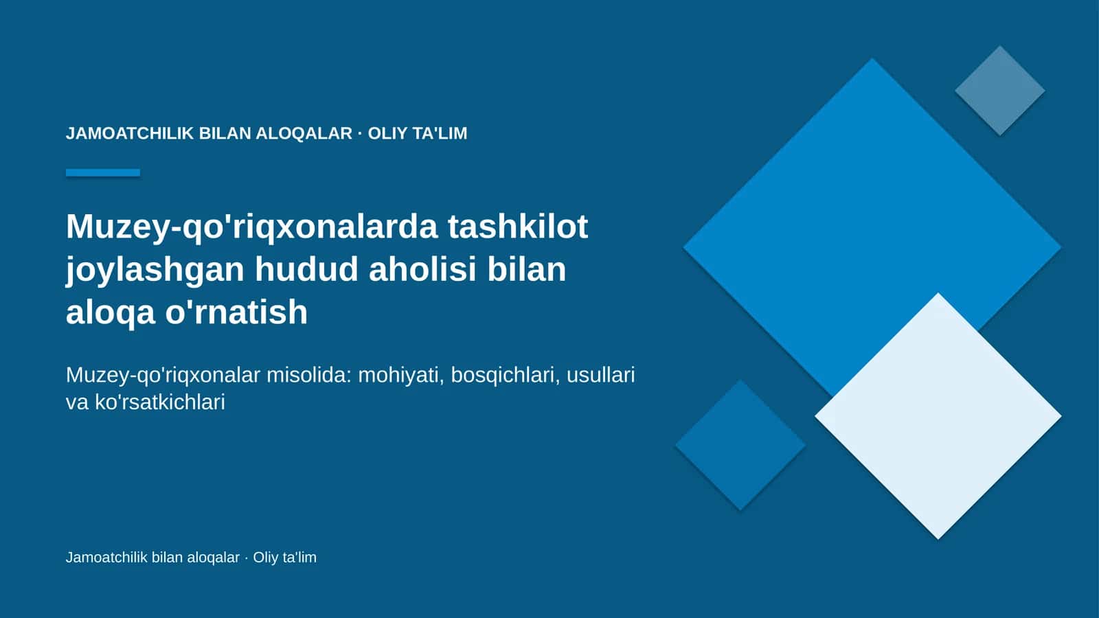 muzey qo'riqxonalarda tashkilot joylashgan hudud aholisi bilan aloqa o'rnatish 9752 1
