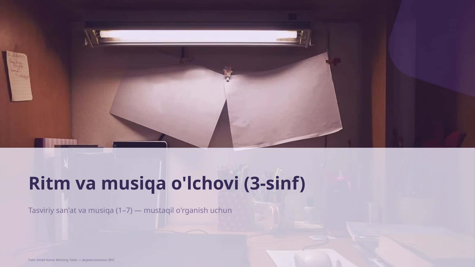 Ritm va musiqa o'lchovi (3-sinf) 1
