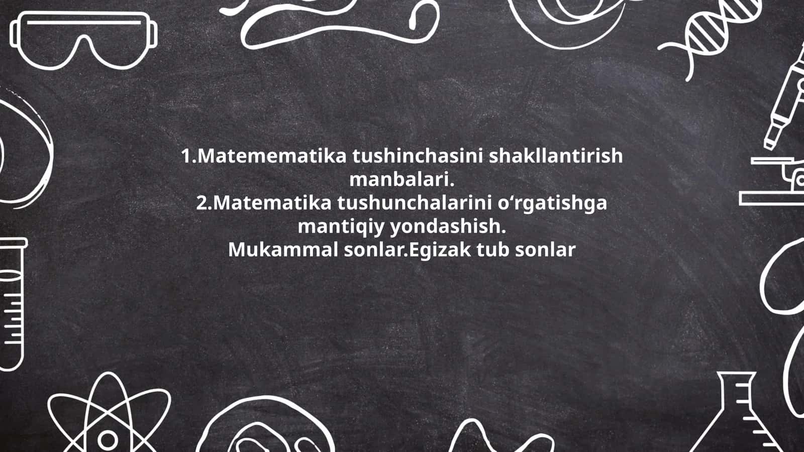 Matematika tushinchasini shakllantirish manbalari 1