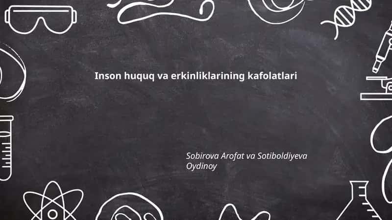 Inson huquq va erkinliklarining kafolatlari 1