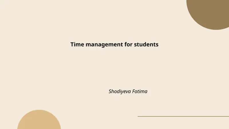 Time management for students 1