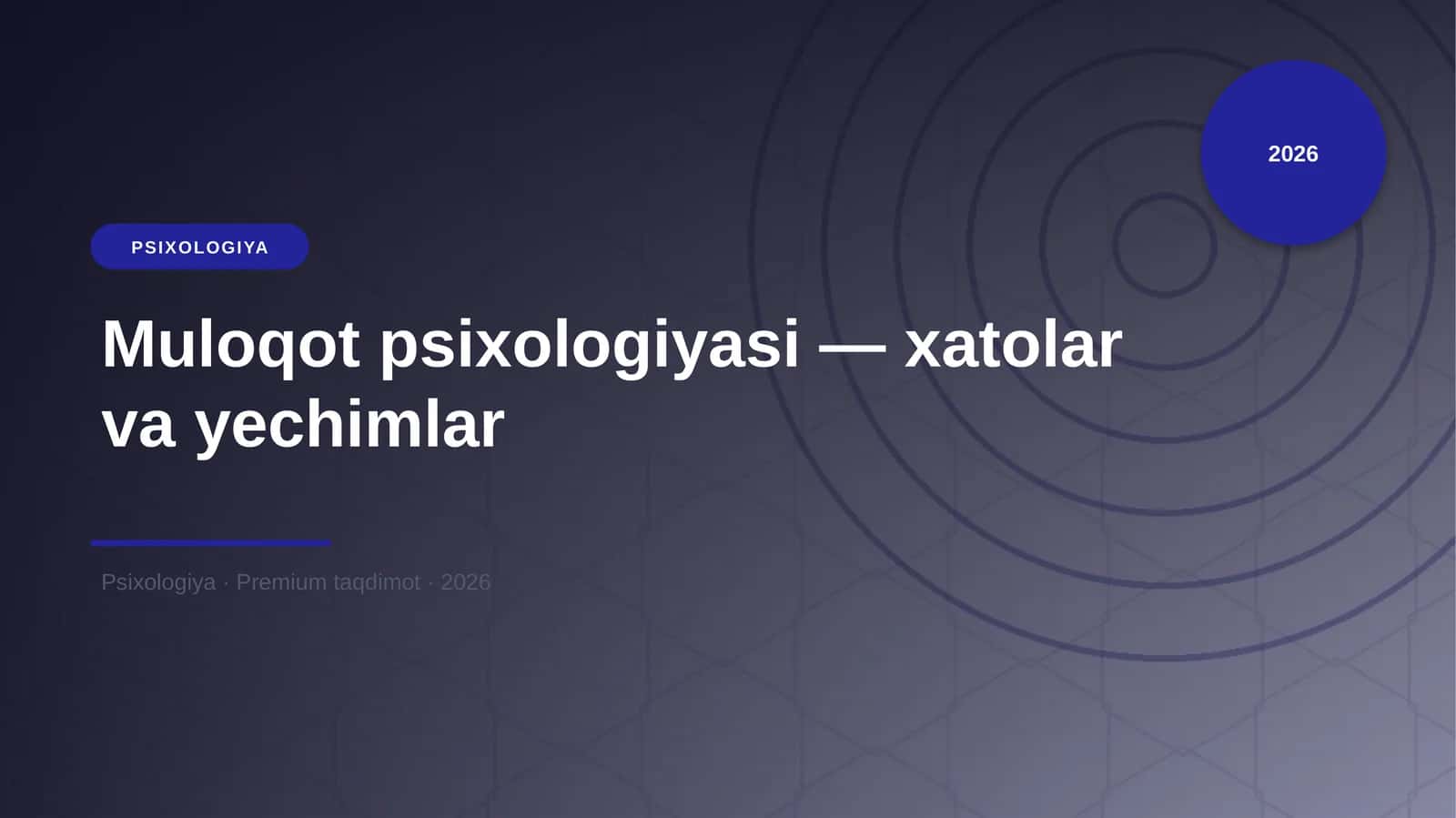 Muloqot psixologiyasi — xatolar va yechimlar 1