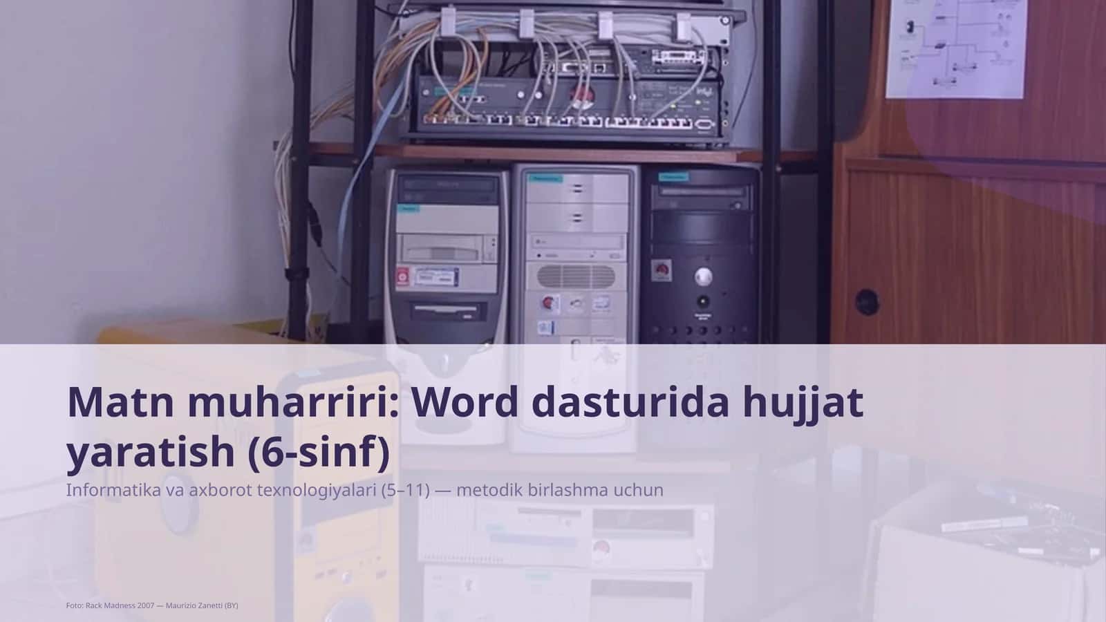 Word dasturida hujjat yaratish (6-sinf) 1