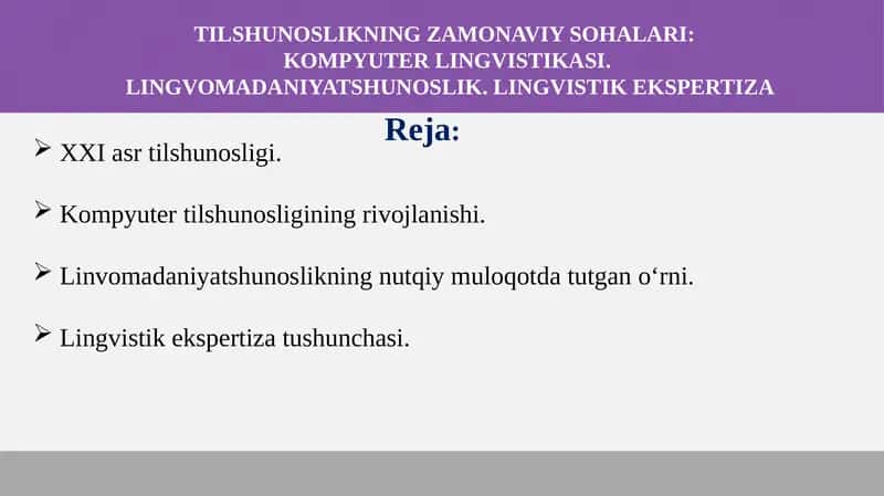 XXI asr tilshunosligi 1