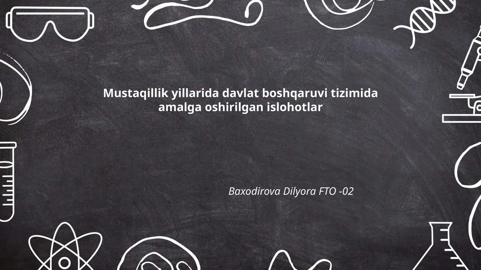 Prezidenti institutining shakllanishi 1