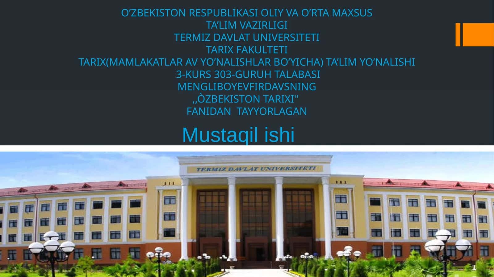 Qayta qurish va o’zgarish siyosati 1
