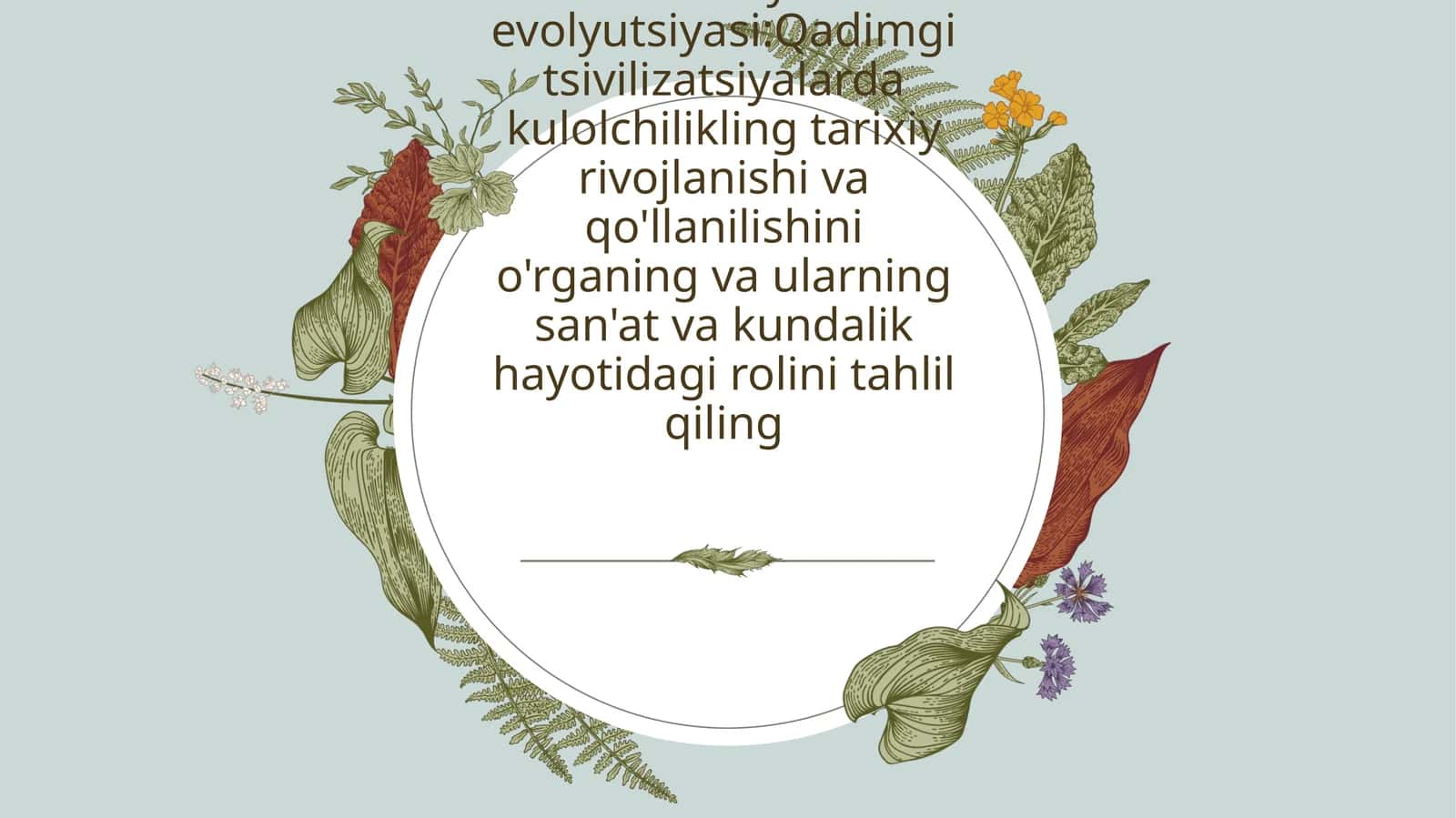 Kulolchilikning tarixiy evolyutsiyasi 1