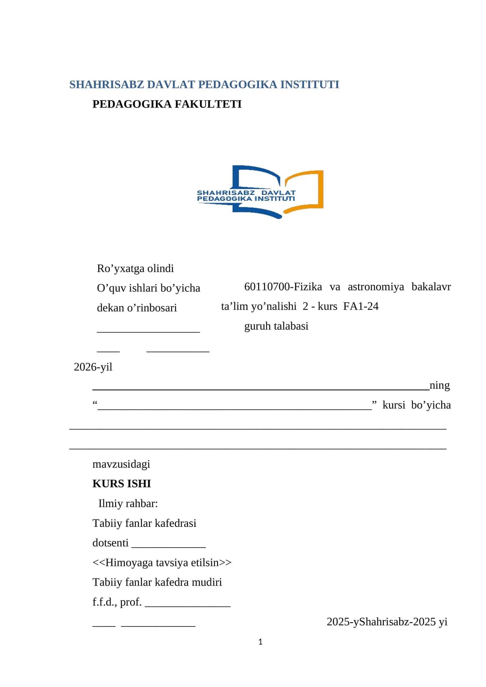 OPTIK SISTEMALAR VA ULARDAGI TASVIR NUQSONLARI mavzusida tayyor kurs ish sifatli 1