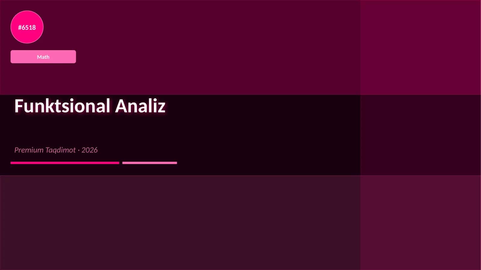 Funktsional Analiz 1