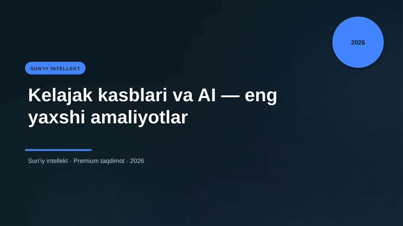 Kelajak kasblari va AI - eng yaxshi amaliyotlar 1