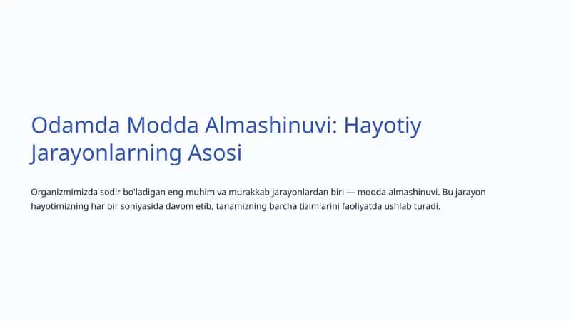 Modda Almashinuvi 1