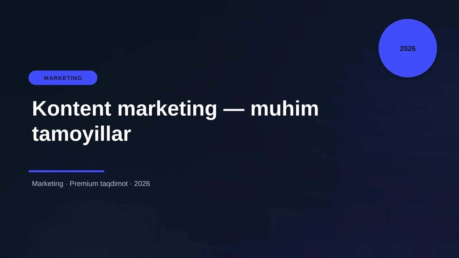 Kontent marketing — muhim tamoyillar 1