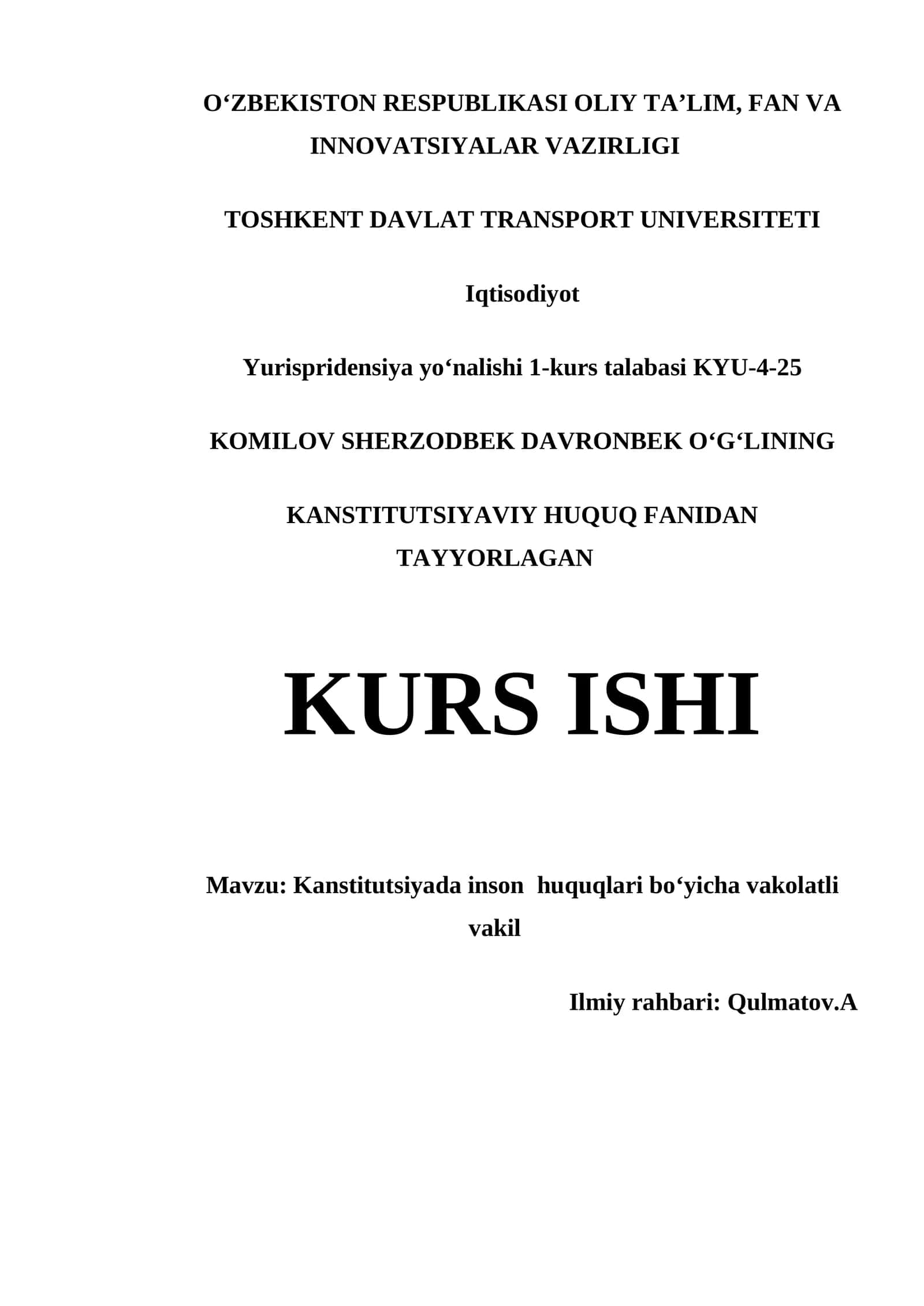 KANSTITUTSIYADA INSON HUQUQLARI BOʻYICHA VAKOLATLI VAKIL 1
