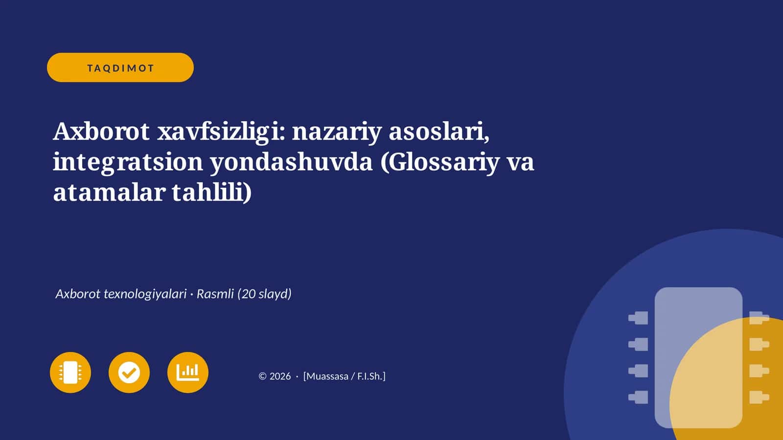 Axborot xavfsizligi: nazariy asoslari, integratsion yondashuvda 1