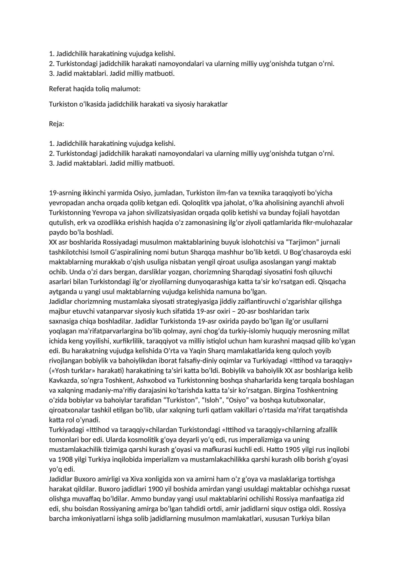 Jadidchilik harakati 1
