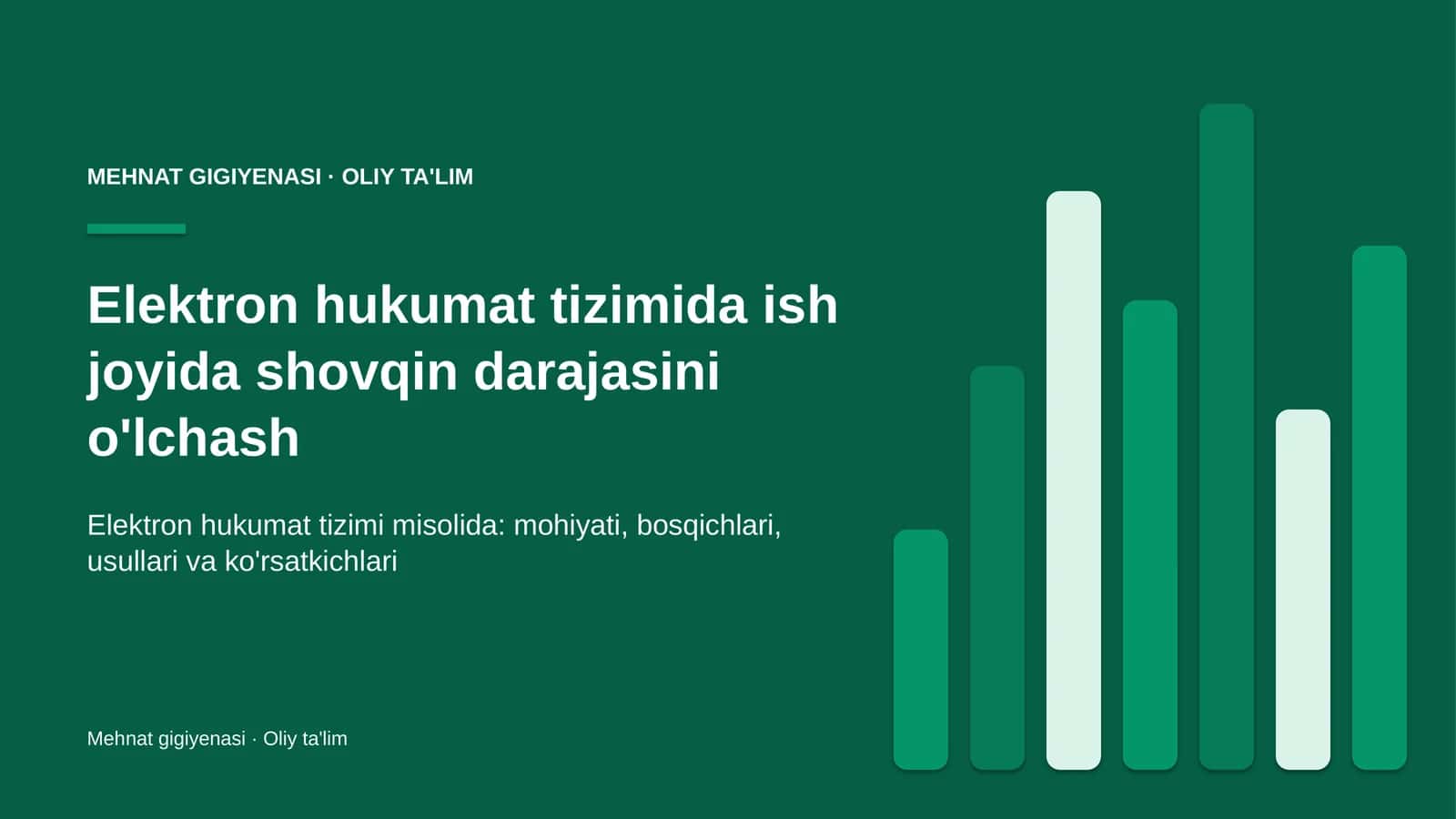Elektron hukumat tizimida ish joyida shovqin darajasini o'lchash 1