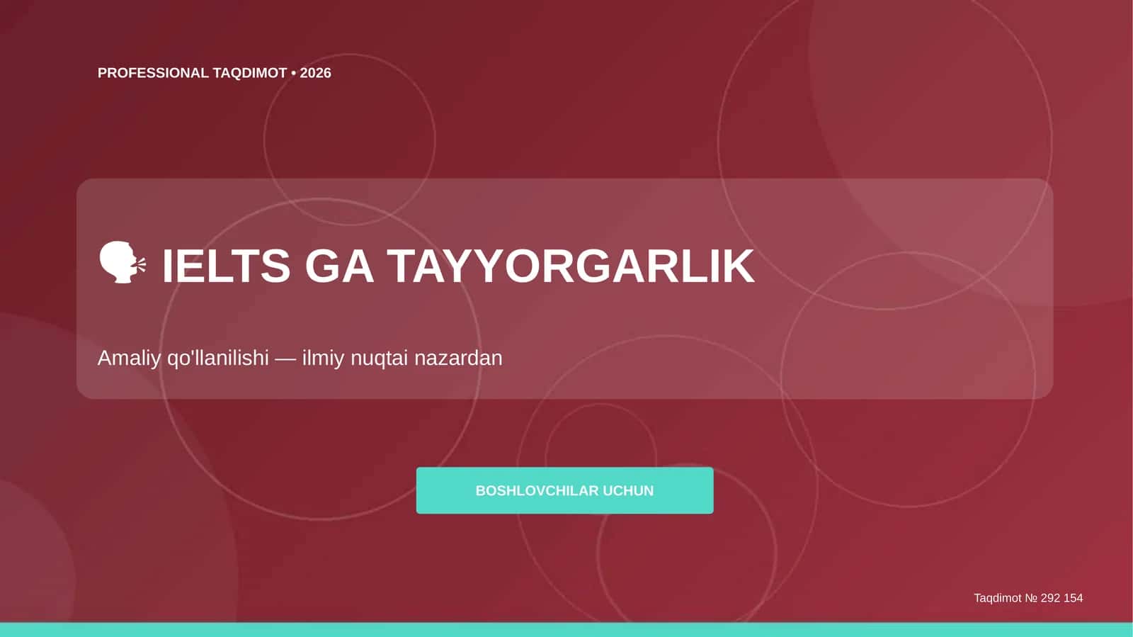 PROFESSIONAL TAQDIMOT • 2026 1