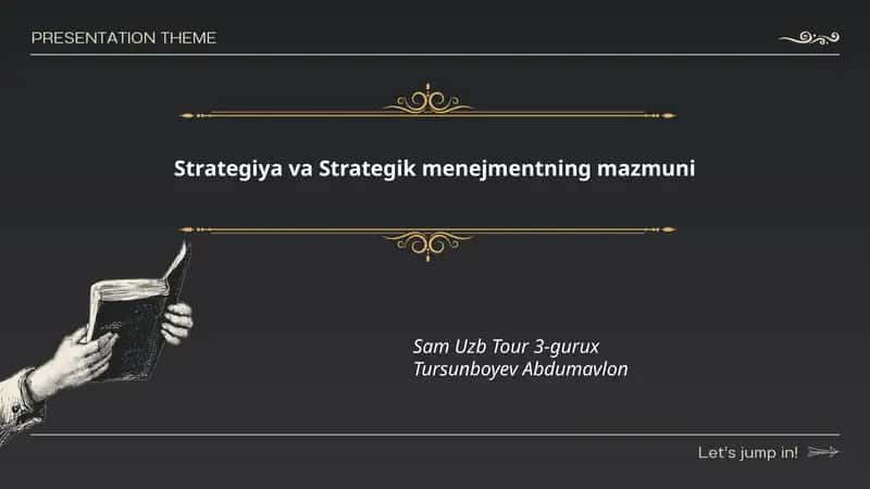 Strategiya va Strategik menejmentning mazmuni 1