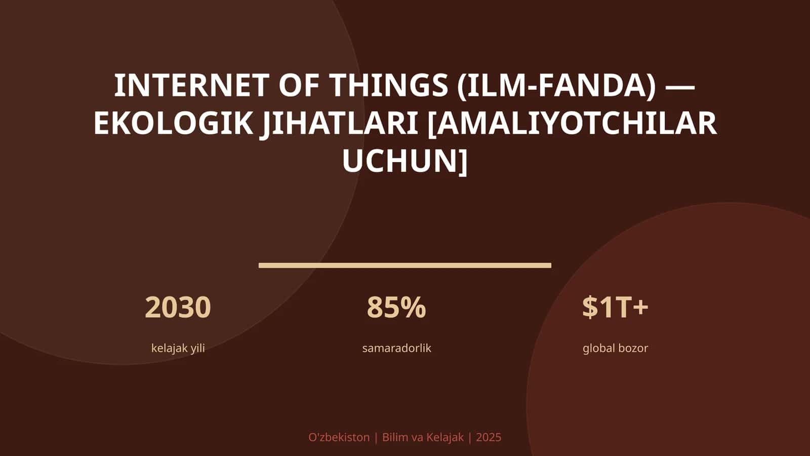 Internet of Things (Ilm-fanda) - Ekologik jihatlari [Amaliyotchilar uchun] 1