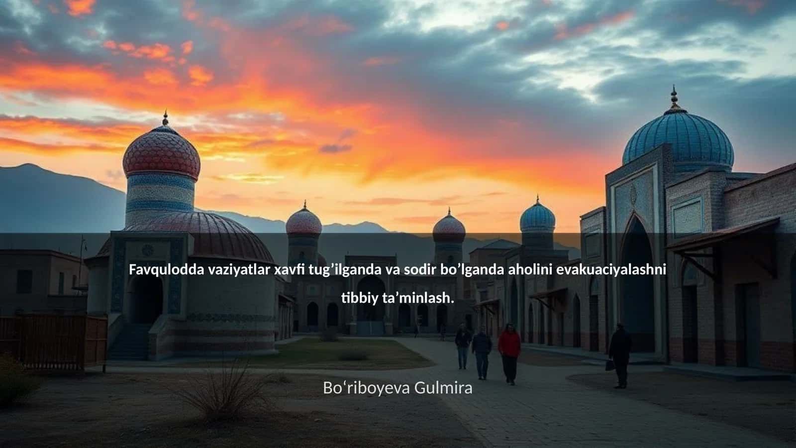 Evakuatsiyalanuvchi aholini yig’ish punkti va oraliq evakuaciyalash punktlarining vazifalari 1